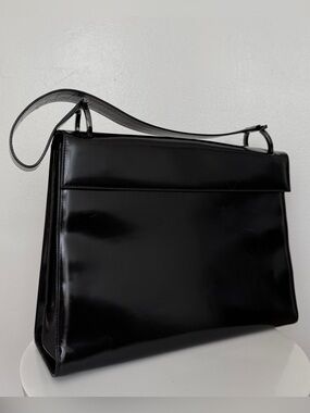 Salvatore Ferragamo Leather Tote Shoulder Bag Quiet Luxury 90s Vtg Minimalism